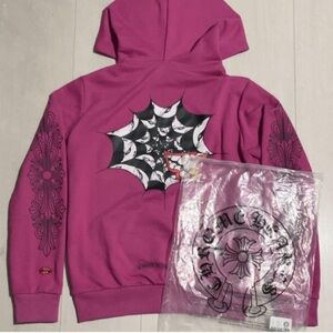 Chrome Hearts Pink Graphic Hoodie